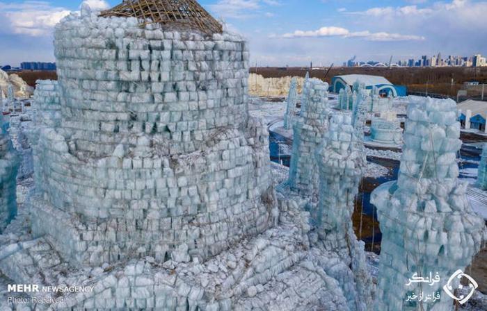 آب شدن یخ های جشنواره یخ هاربین‎ +تصاویر