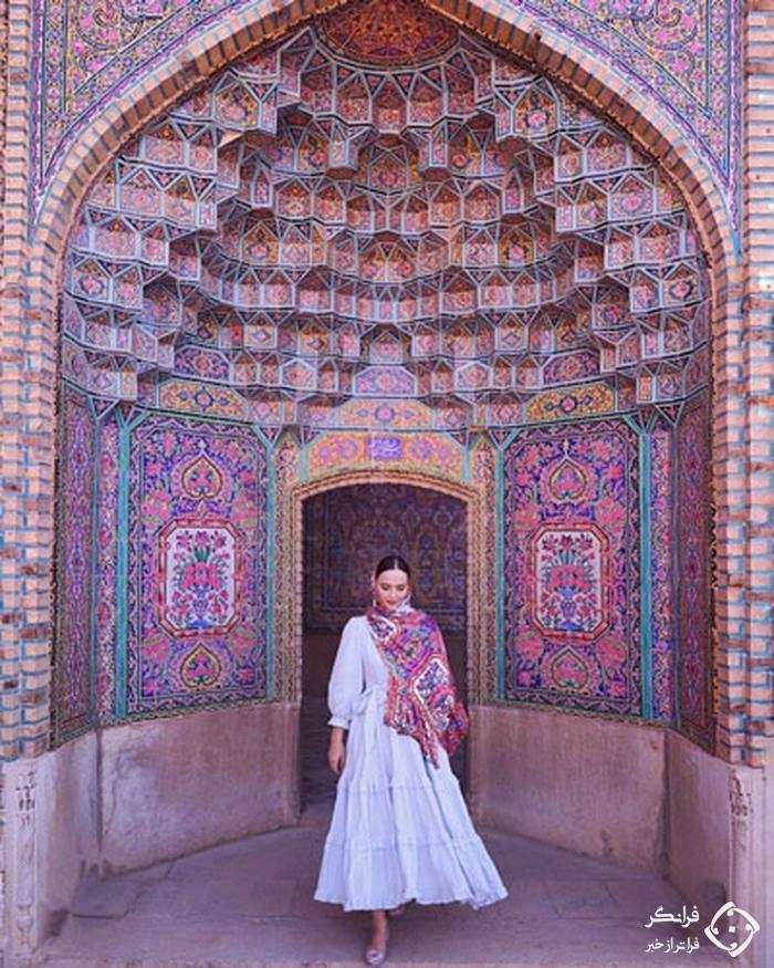 مدل زیباروی اروپایی در اماکن توریستی ایران +عکس